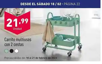 ALDI Carrito multiusos con 2 cestas oferta