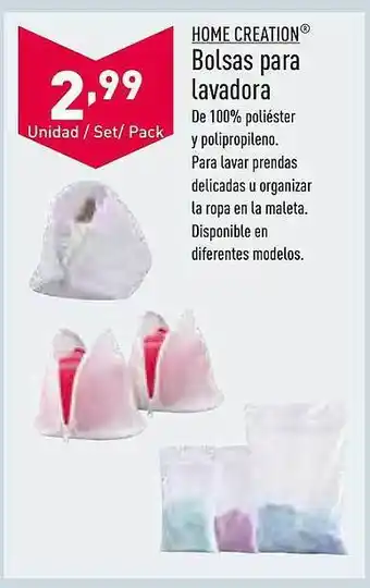ALDI Home creation bolsas para lavadora oferta