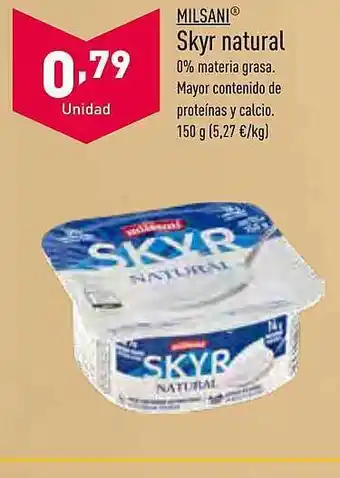 ALDI Milsani skyr natural oferta