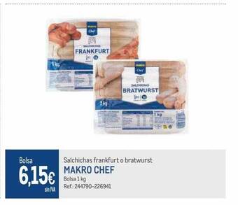Makro Salchichas frankfurt o bratwurst makro chef oferta