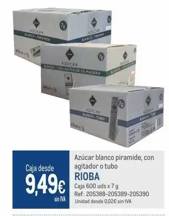 Makro Azúcar blanco piramide, con agitador o tubo rioba oferta