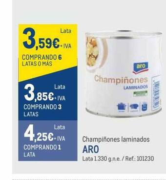 Makro Champiñones laminados aro oferta
