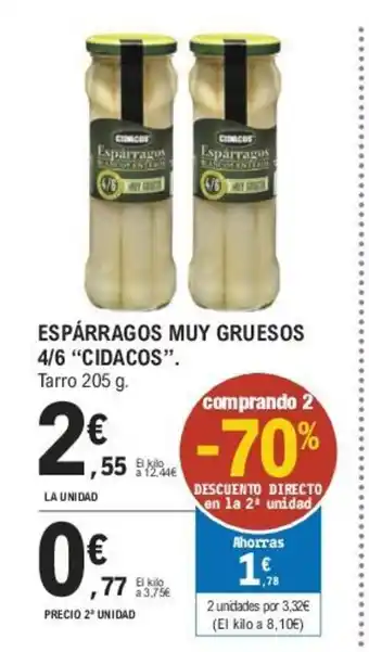 E.Leclerc Espárragos Muy Gruesos 4/6 "Cidacos" oferta