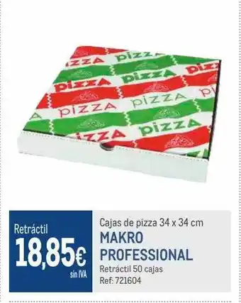 Makro Cajas de pizza 34x34 cm makro professional oferta