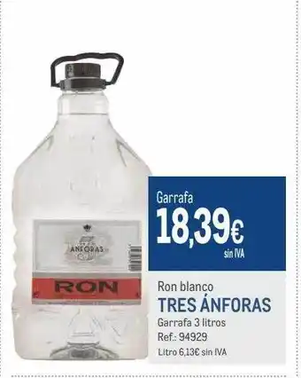 Makro Ron blanco tres ánforas oferta