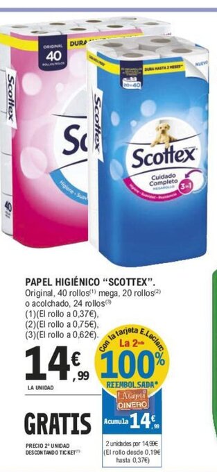 E.Leclerc Papel Higiénico "Scottex" oferta