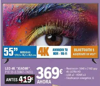 E.Leclerc Led 4K "Xiaomi" P1E 55 oferta