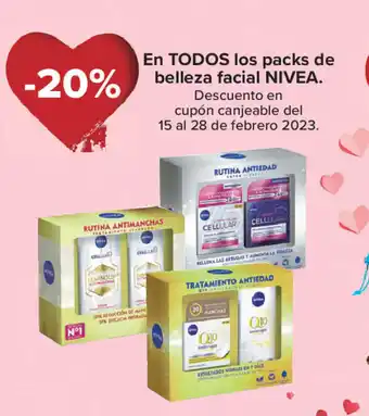 Carrefour En Todos Los Packs de Belleze Facial Nivea oferta