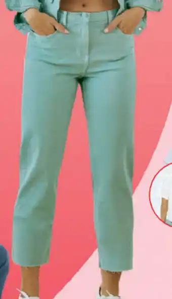 Carrefour Pantalón Denim Color Mom Fit Mujer oferta