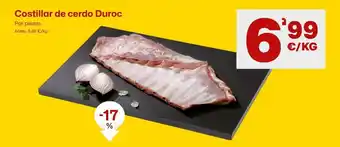 Costillas de cerdo duroc