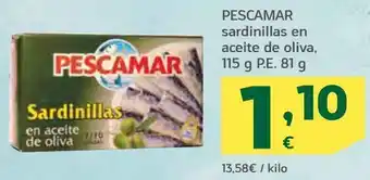 HiperDino Sardinillas pescamar oferta