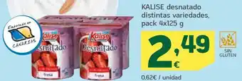 HiperDino Yogur desnatado con frutas kalise oferta