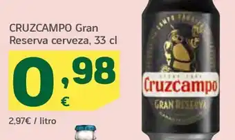 HiperDino Cerveza reserva especial cruzcampo oferta
