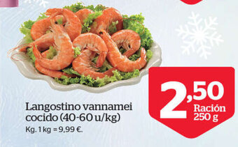La Sirena Langostino Vannamei Cocido oferta
