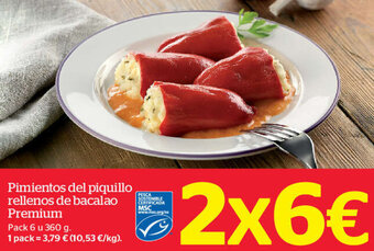 La Sirena Pimientos del Piquillo Rellenos de Bacalao Premium oferta