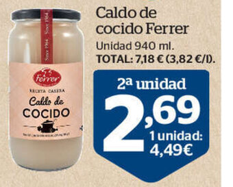 La Sirena Caldo de Cocido Ferrer oferta