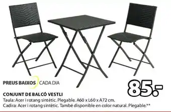 JYSK Preus Baixus Cada Dia Conjunt De Balco Vestli oferta