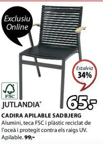 JYSK Jutlandia Cadira Apilable Sadberj oferta