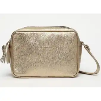Bolso bandolera mujer en piel vacuno color oro - piel vacuno