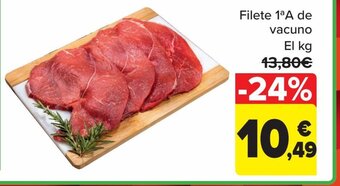 Carrefour Filete 1aA de Vacuno el kg oferta