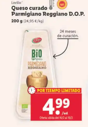 Lidl Queso Curado Parmigiano Reggiano D.O.P oferta