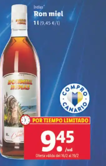 Lidl Ron Miel 1L oferta