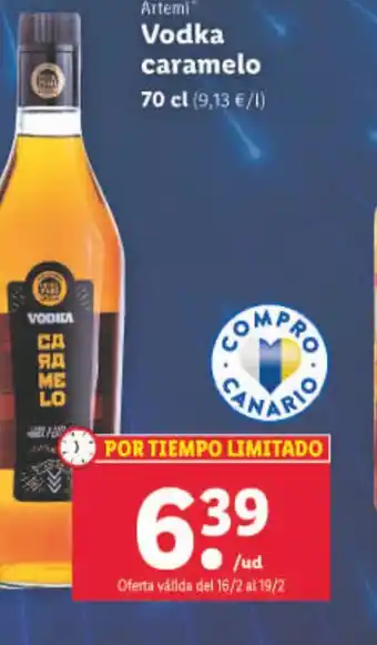 Lidl Vodka Caramelo oferta