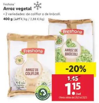 Lidl Arroz Vegetal oferta