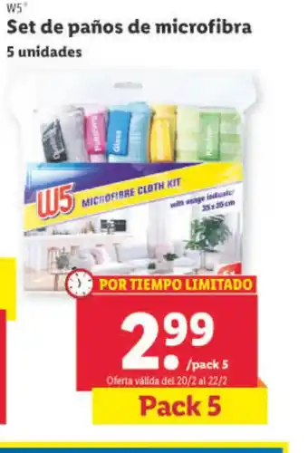Lidl Set de Paños de Microfibra oferta