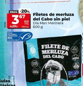 Dia Filetes de Merluza Del Cabo Sin Piel oferta