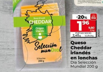 Dia Queso Cheddar Irlandés en Lonchas oferta