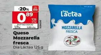 Dia Queso Mozzarela Fresca oferta