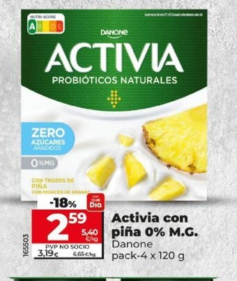 Dia Activia Con Piña 0% M.G. oferta