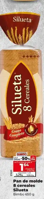 Dia Pan De Molde 8 Cereales Silueta oferta