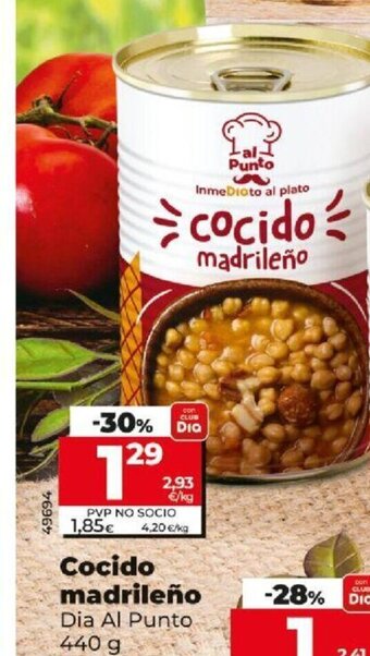 Dia Cocido Madrileño oferta