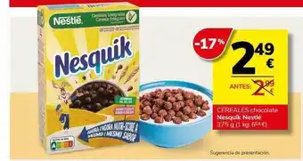Supermercados Charter Cereales chocolate nesquik nestlé oferta