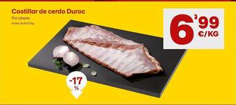 AhorraMas Costillar de cerdo duroc por piezas oferta
