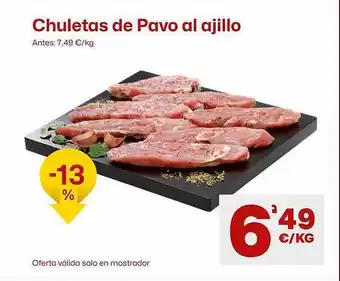 AhorraMas Chuletas de pavo de ajillo oferta