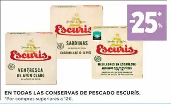 Hipercor En todas las conservas de pescado escurís oferta