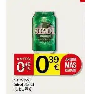 Supermercados Charter Cerveza skol oferta