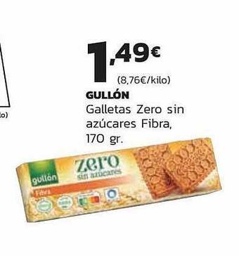 Supermercados Lupa Gullón galletas zero sin azúcares fibra oferta