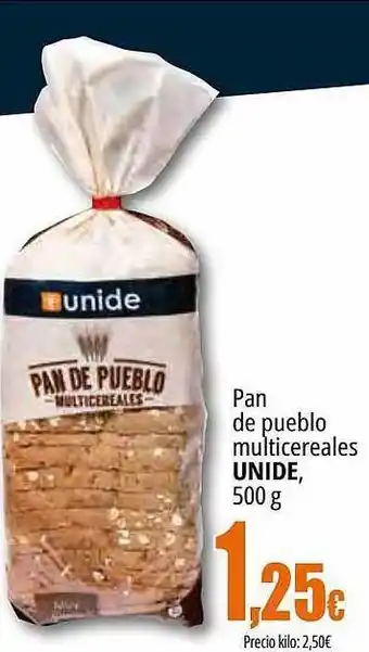 Unide Supermercados Pan de pueblo multicereales unide oferta