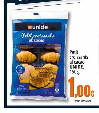 Unide Supermercados Petit croissants al cacao unide oferta