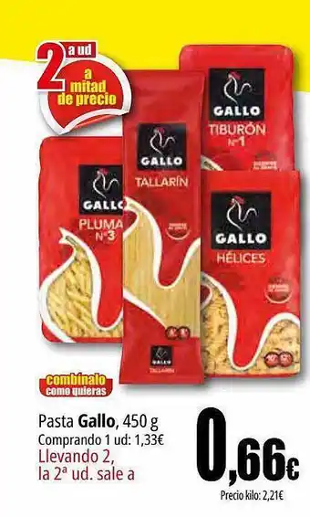 Unide Supermercados Pasta gallo oferta
