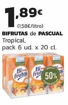 Supermercados Lupa Bifrutas de pascual tropical pack 6 oferta