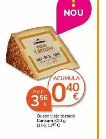Supermercados Charter Queso viejo tostado consum oferta