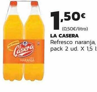 Supermercados Lupa La casera refresco naranja pack 2 oferta