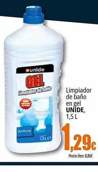 Unide Supermercados Limpiador de baño en gel unide oferta