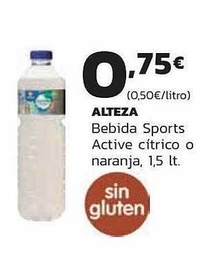 Supermercados Lupa Alteza bebida sports active cítrico o naranja oferta