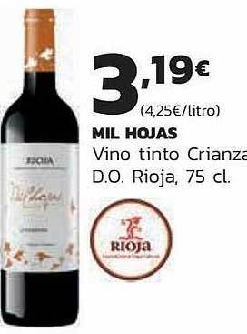 Supermercados Lupa Mil hojas vino tinto crianza d.o. rioja oferta
